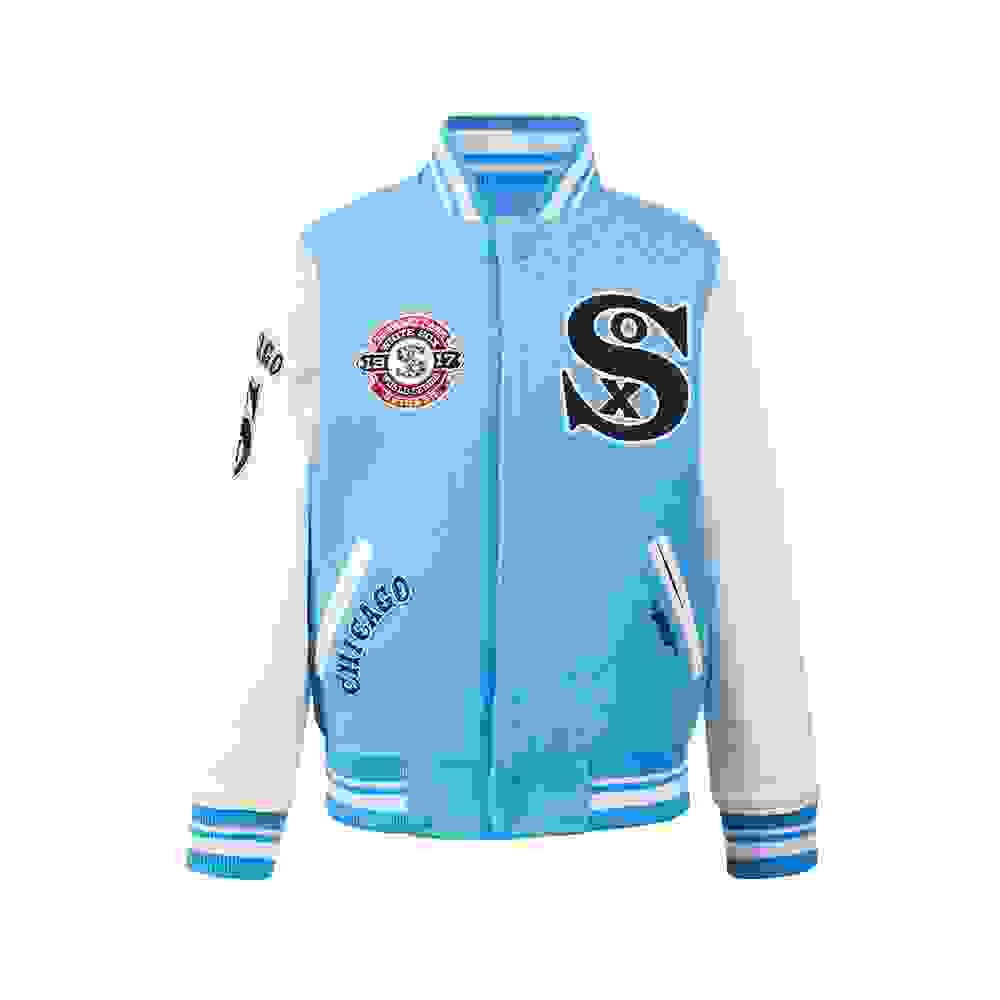 Pro Standard MLB Chicago White Sox Retro Classic Big Boys' Blue Rib Wool Varsity Jacket